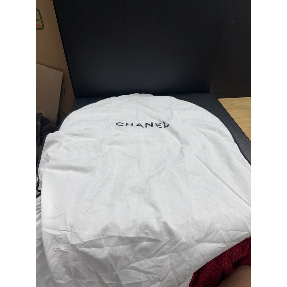 Chanel White Thin Cotton Garment Bag 62"x26"